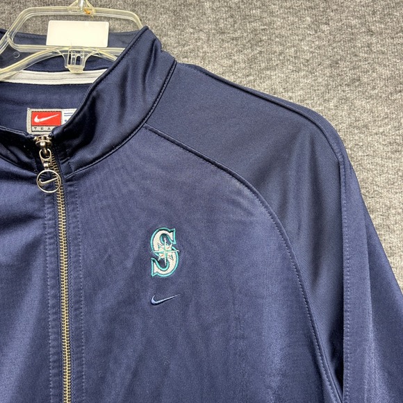 Nike Seattle Mariners Team Baseball Full Zip Jacket Mens XL Navy Blue - Picture 2 of 8